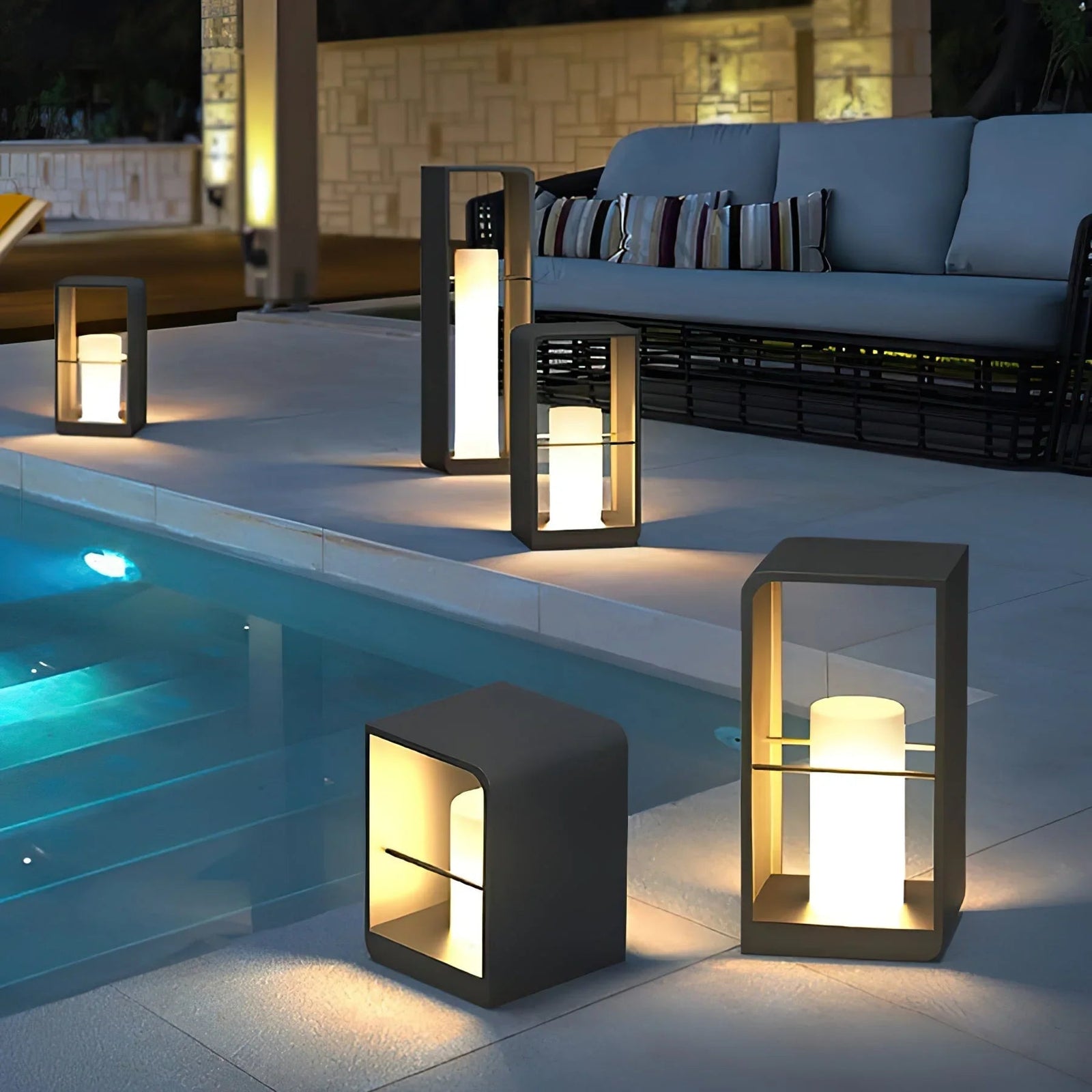LED-Laternen-Gartenleuchte