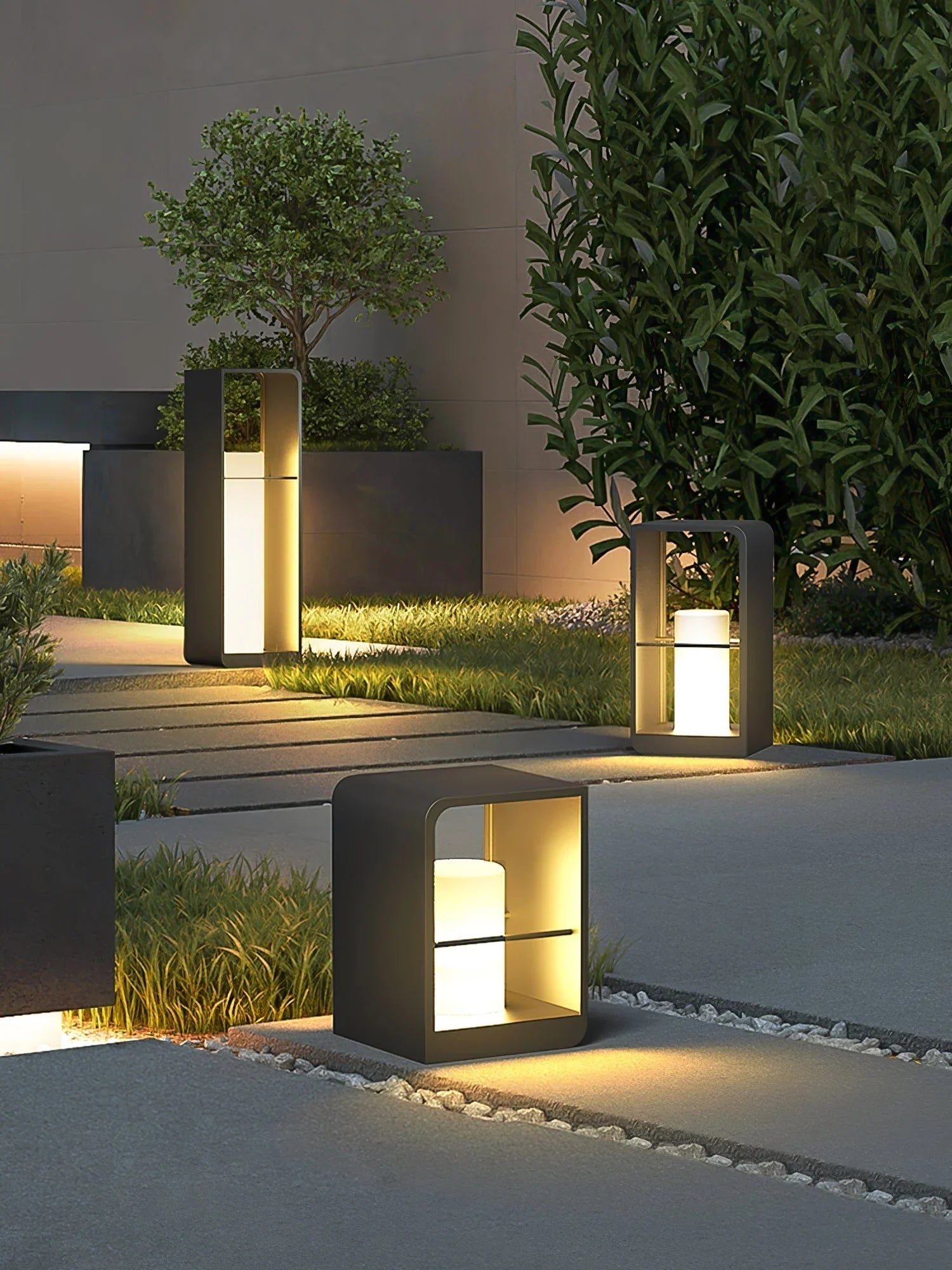 LED-Laternen-Gartenleuchte