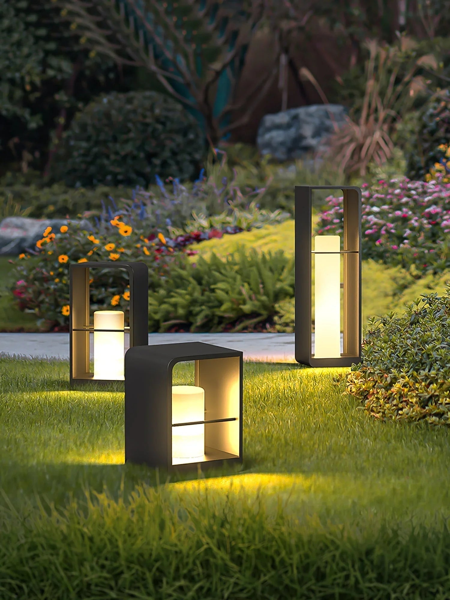 LED-Laternen-Gartenleuchte
