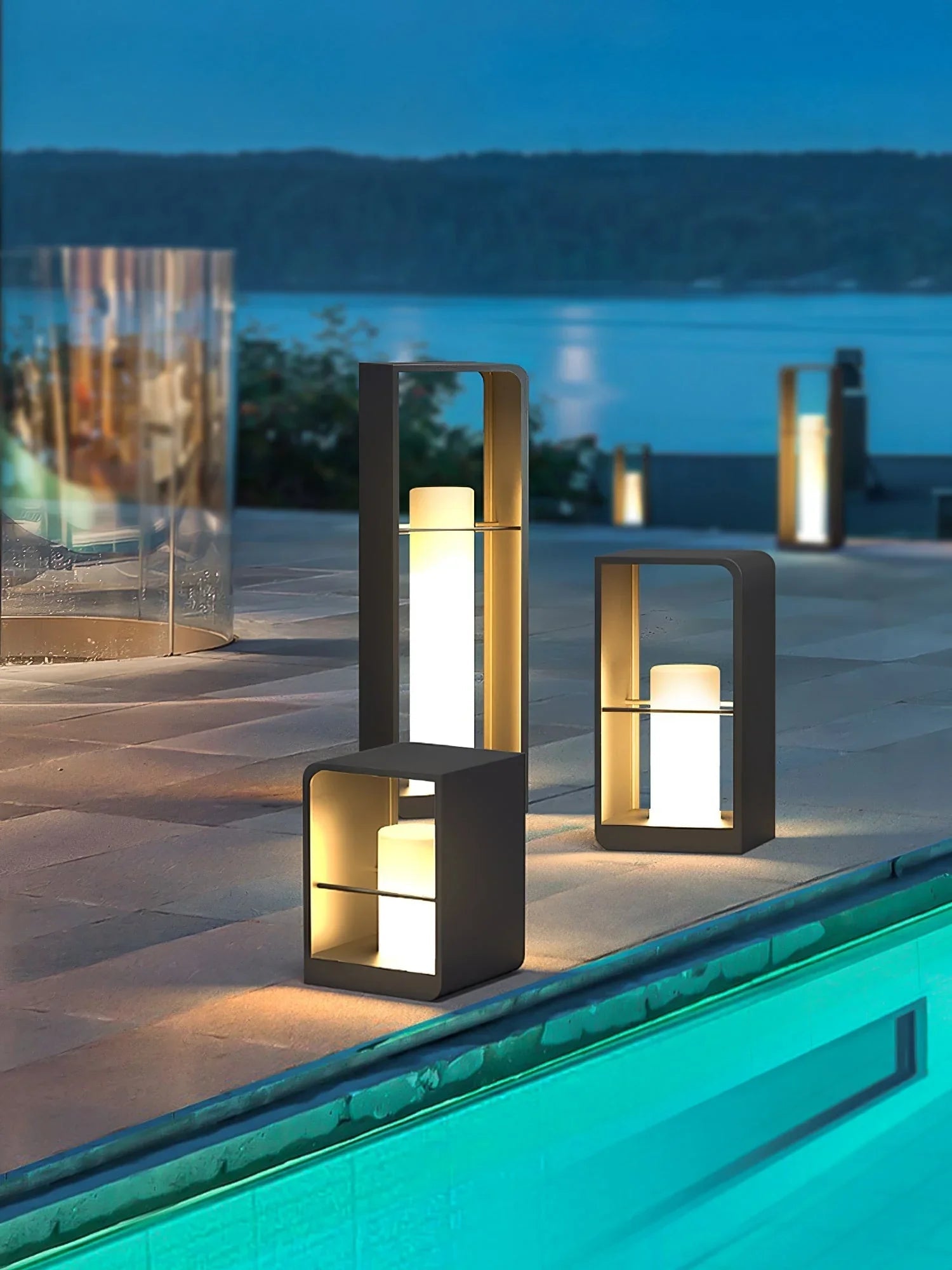 LED-Laternen-Gartenleuchte