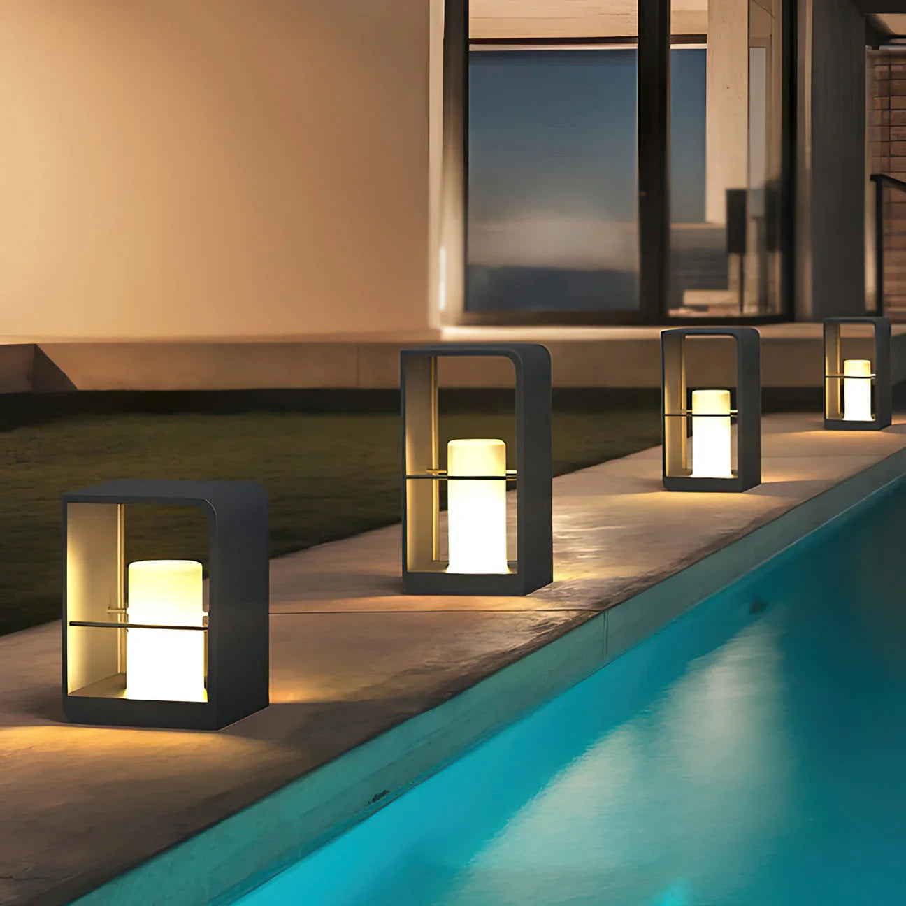 LED-Laternen-Gartenleuchte