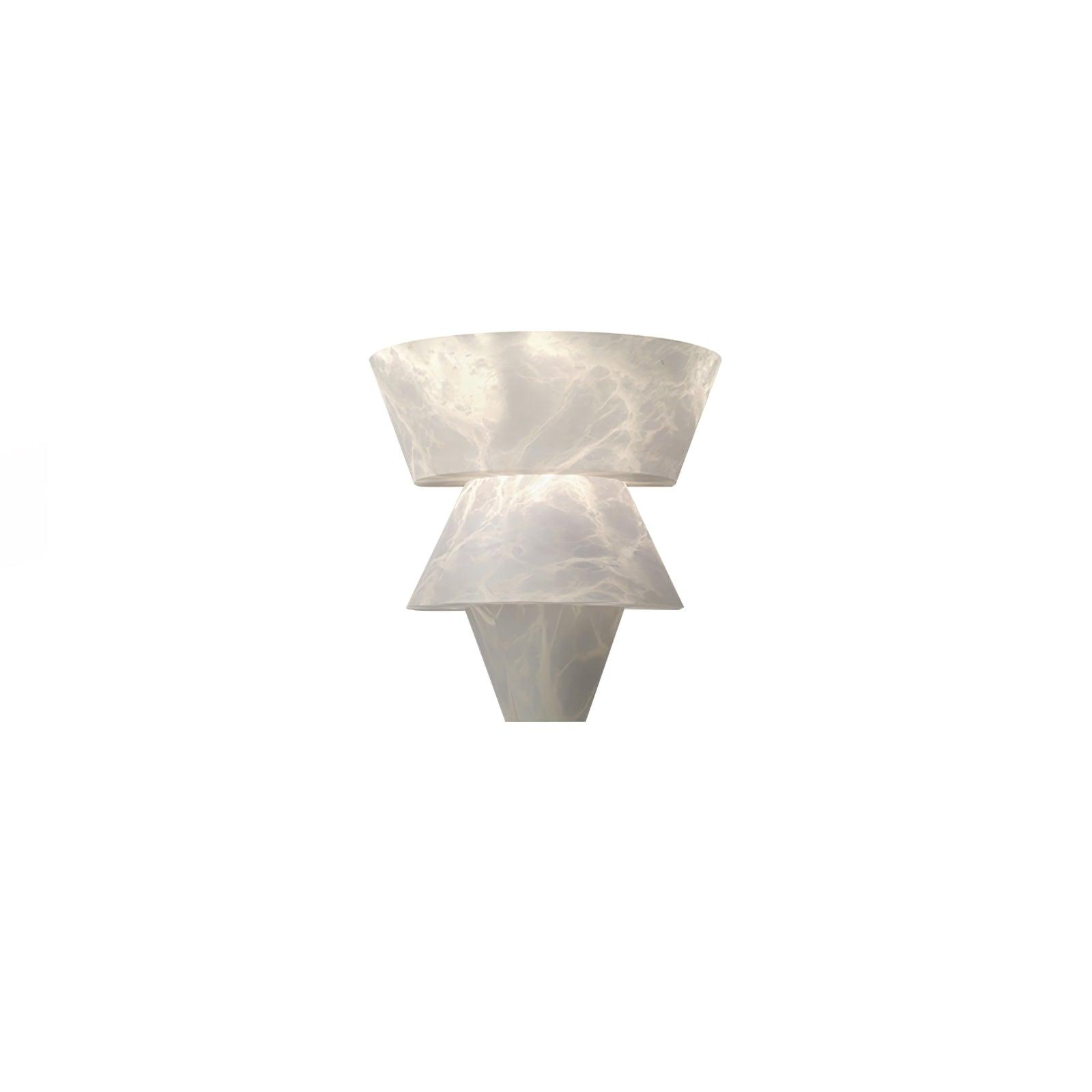 Laboratory Tiered Alabaster Sconce