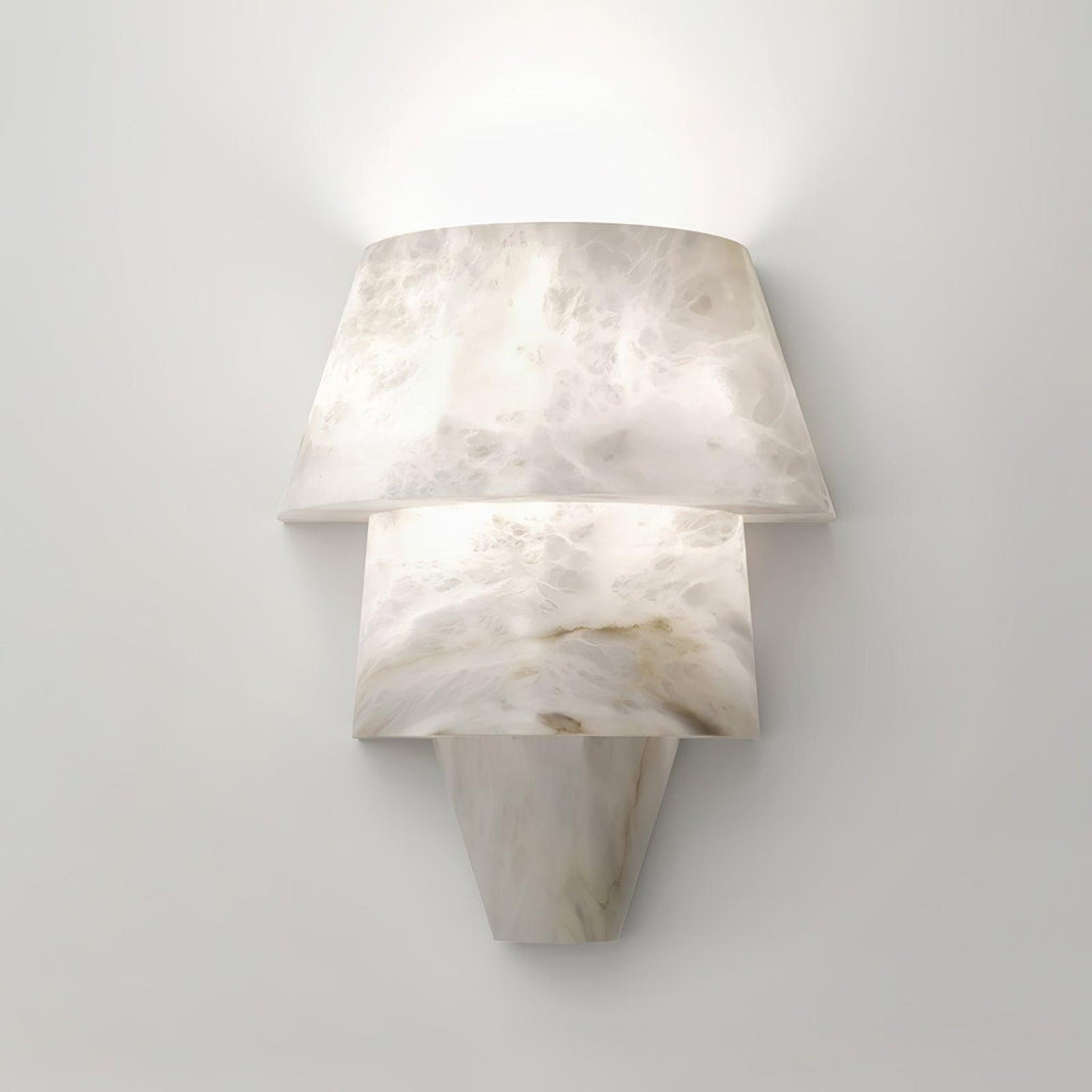 Laboratory Tiered Alabaster Sconce