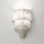 Laboratory Tiered Alabaster Sconce