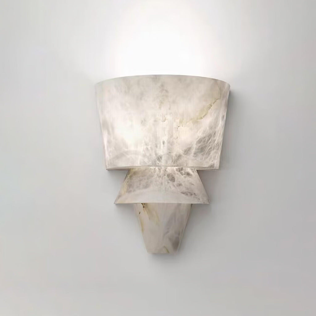 Laboratory Tiered Alabaster Sconce