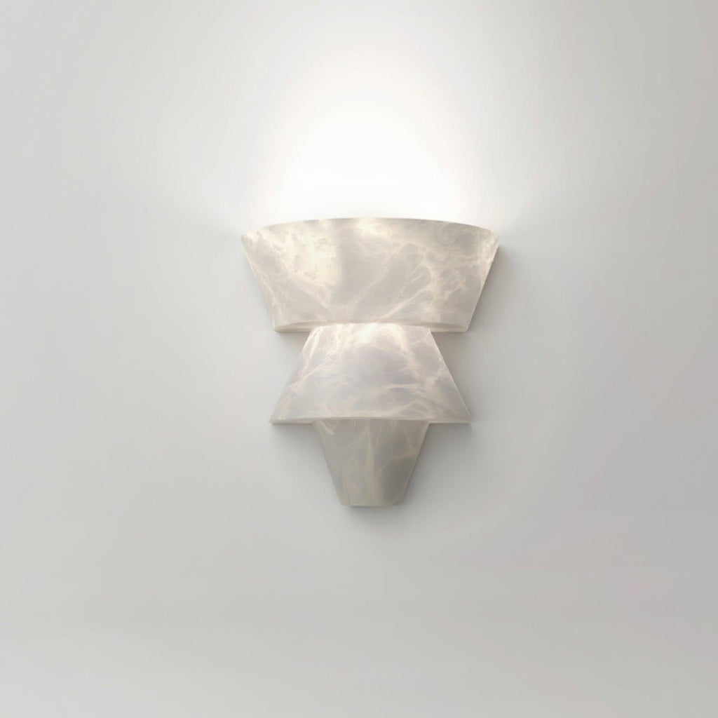 Laboratory Tiered Alabaster Sconce
