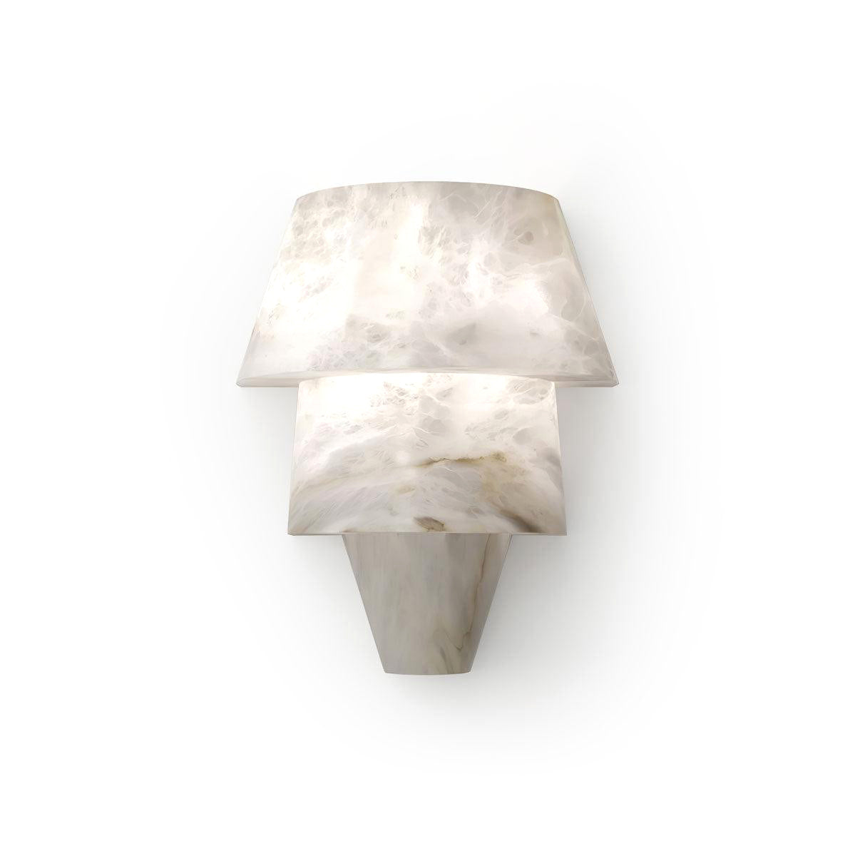 Laboratory Tiered Alabaster Sconce