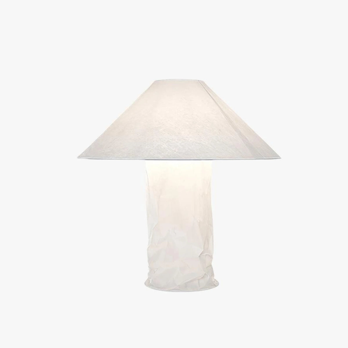 Illuminated Modern Pleated Paper Accent Table Lamp Studio Display