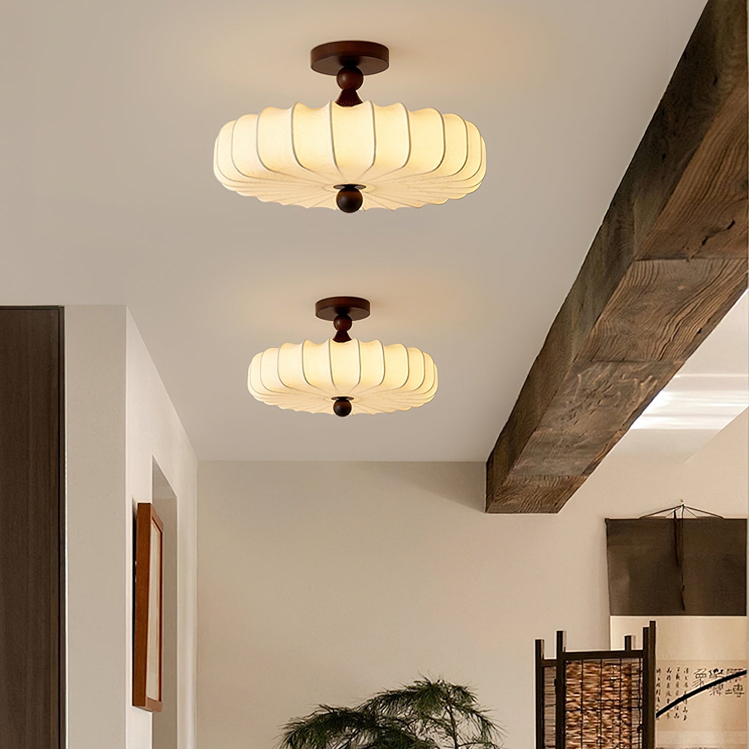 Lattice Fabric Ceiling Lamp