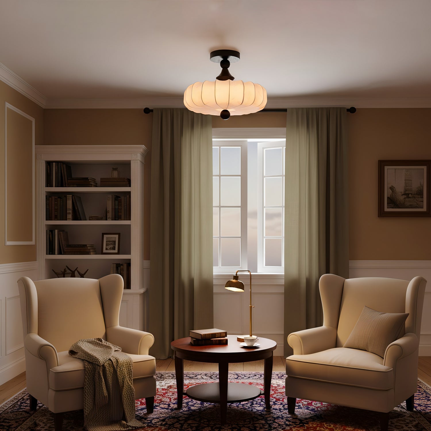 Lattice Fabric Ceiling Lamp