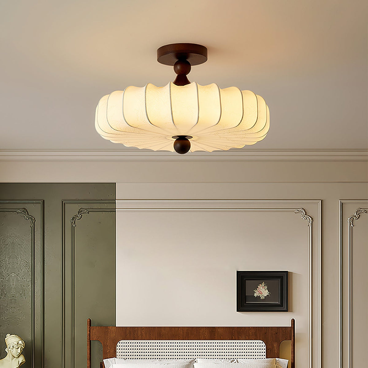 Lattice Fabric Ceiling Lamp