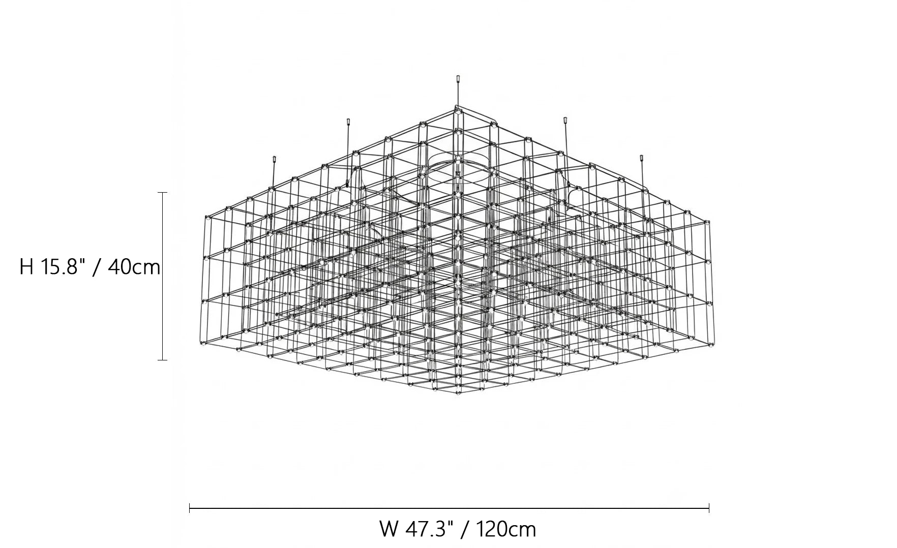 Latticework Linear Chandelier