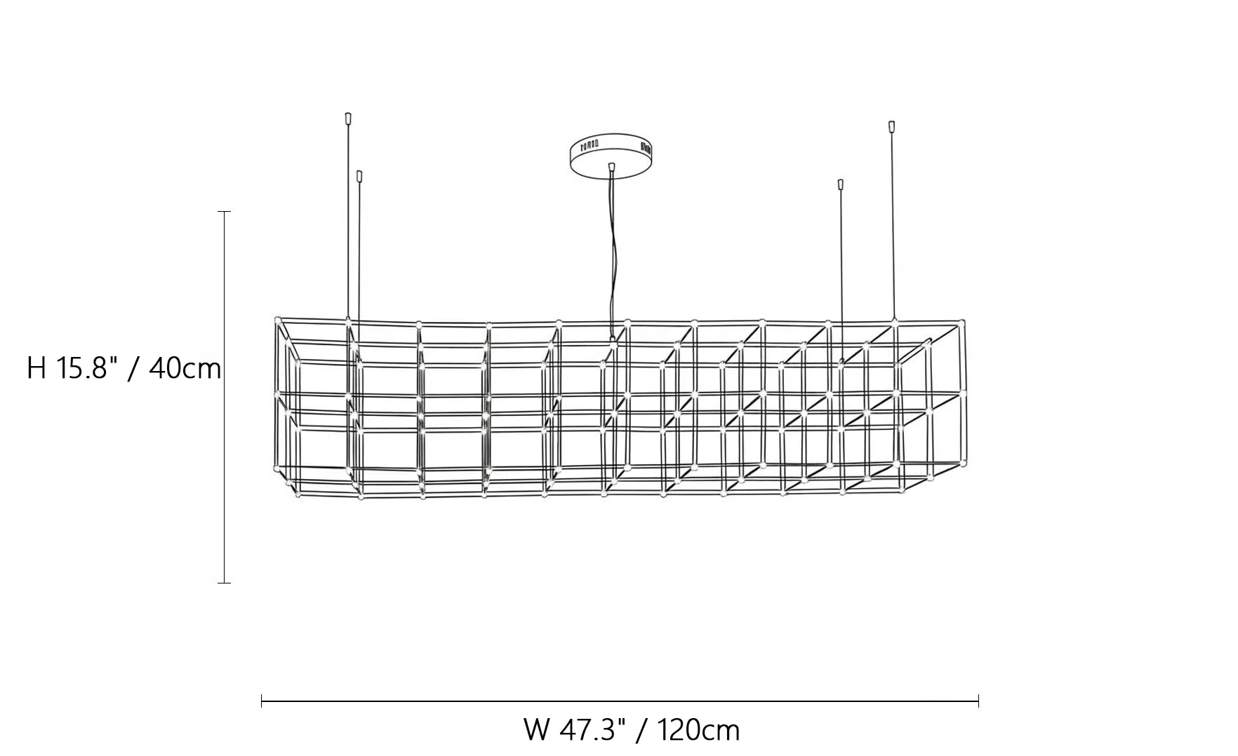 Latticework Linear Chandelier