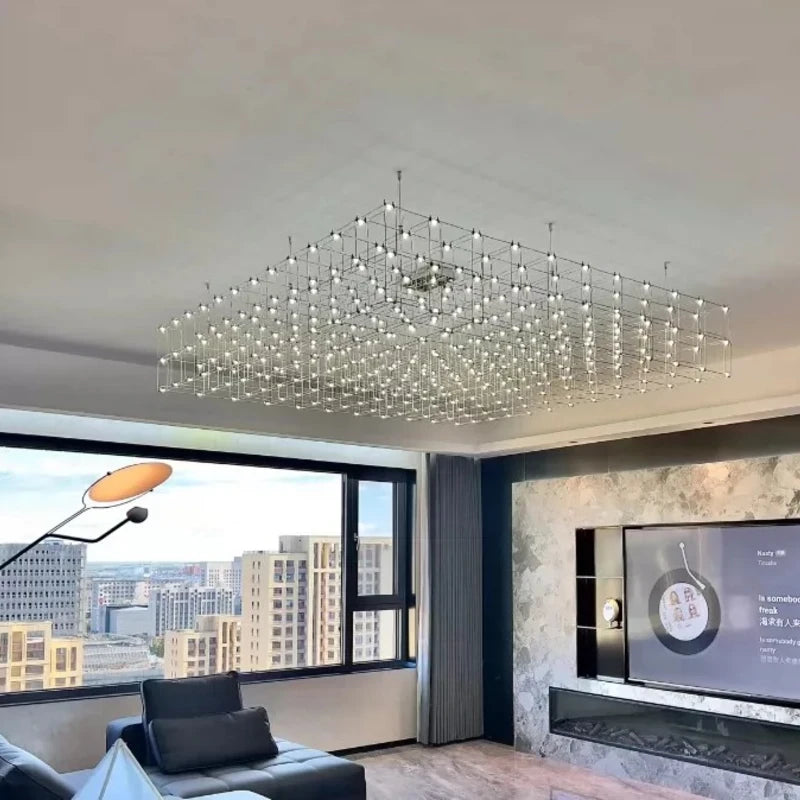 Latticework Linear Chandelier