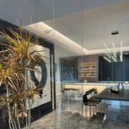 Latticework Linear Chandelier