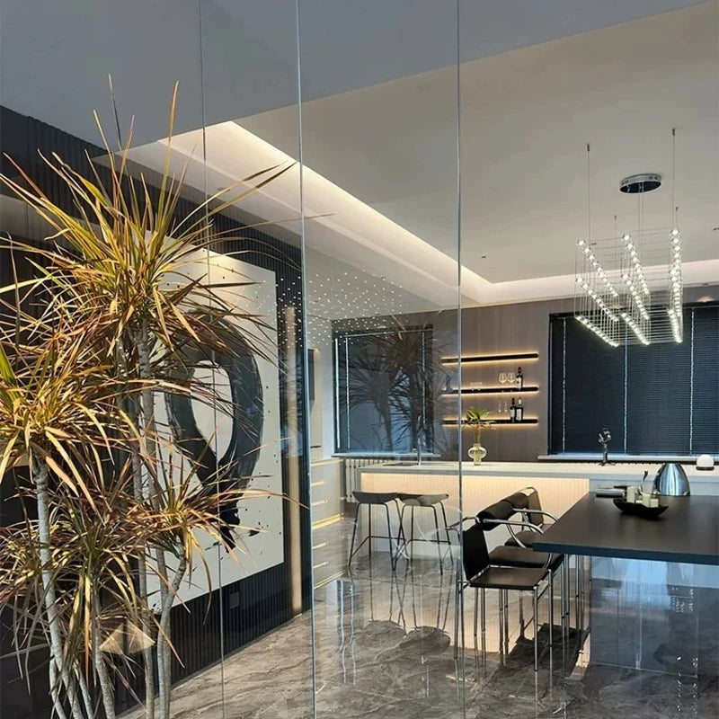 Latticework Linear Chandelier