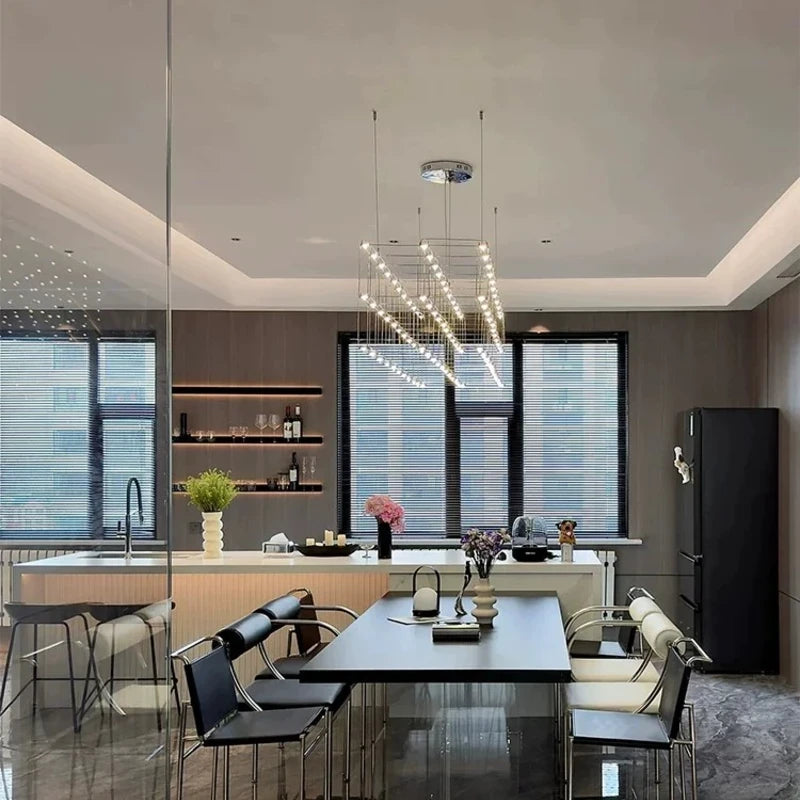 Latticework Linear Chandelier