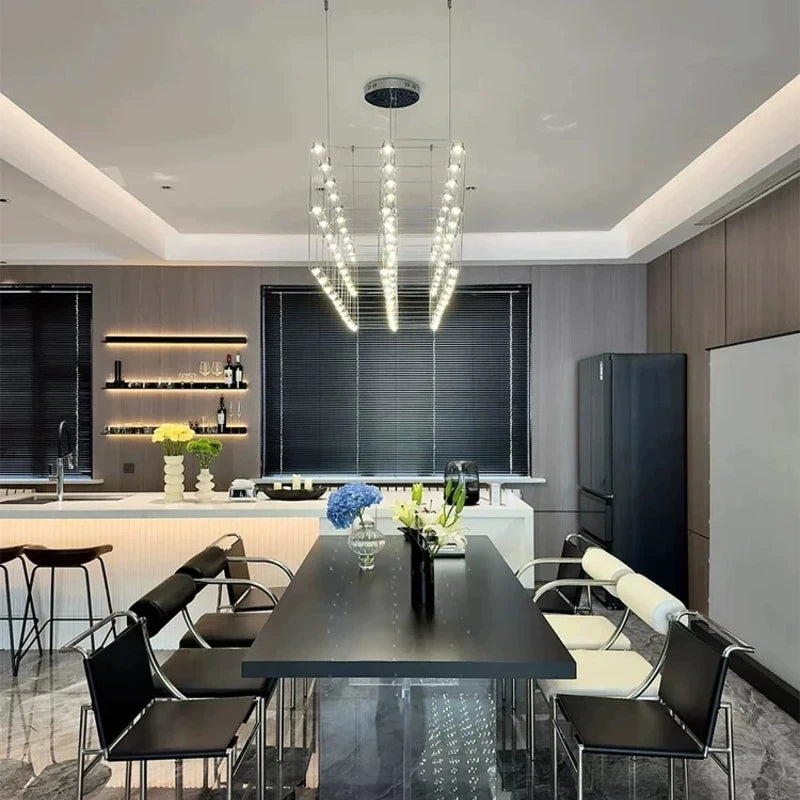 Latticework Linear Chandelier