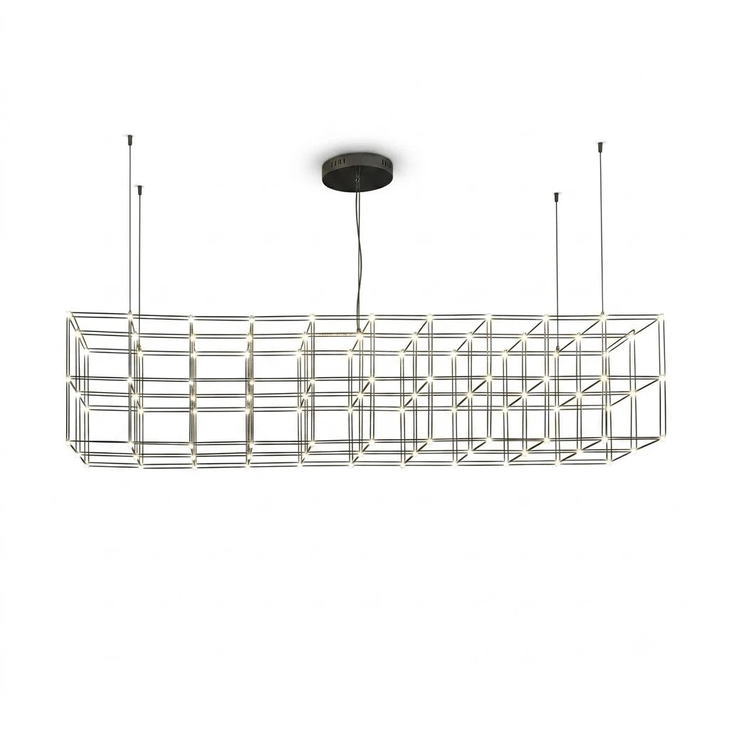 Latticework Linear Chandelier