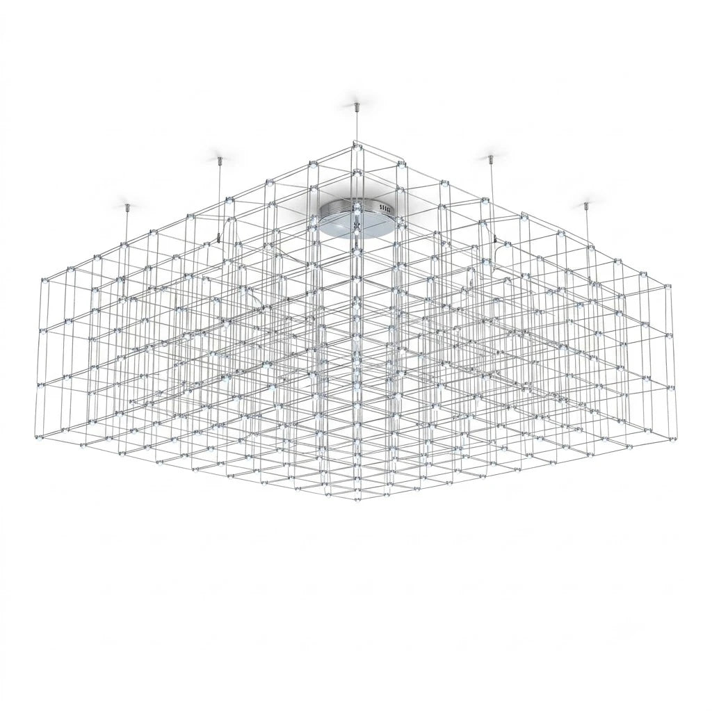 Latticework Linear Chandelier