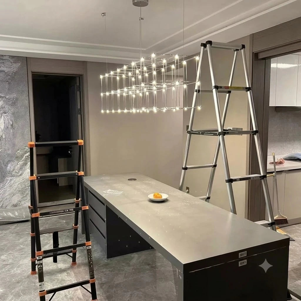 Latticework Linear Chandelier