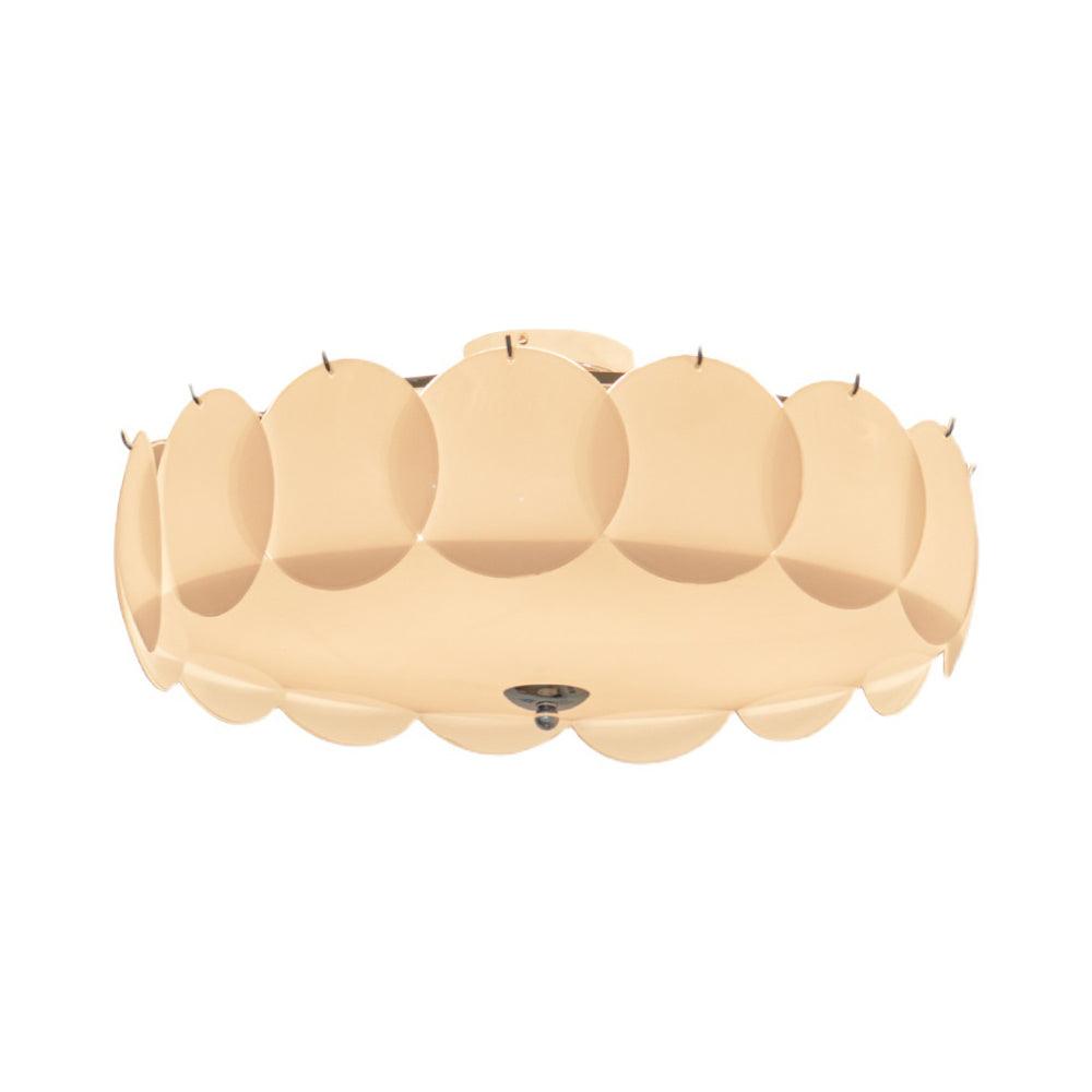 Layered Disc Glass Flush Mount