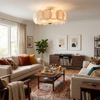 Layered Disc Glass Flush Mount