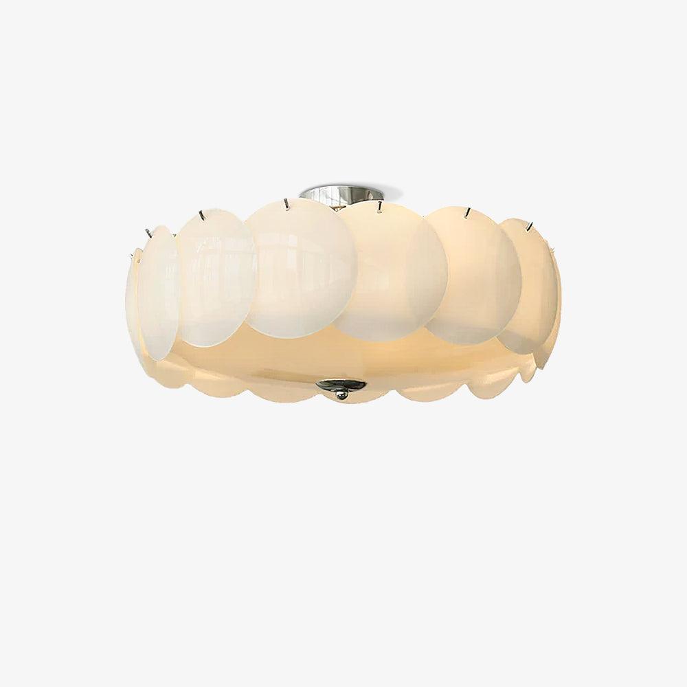 Layered Disc Glass Flush Mount