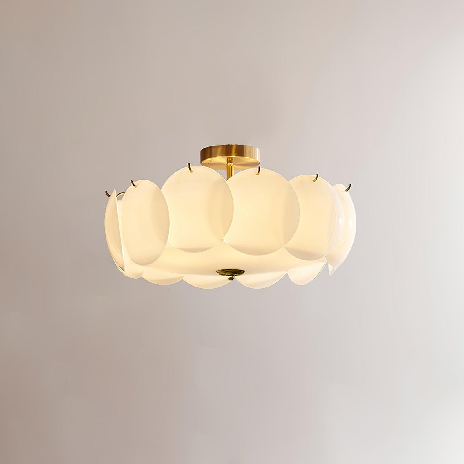 Layered Disc Glass Flush Mount