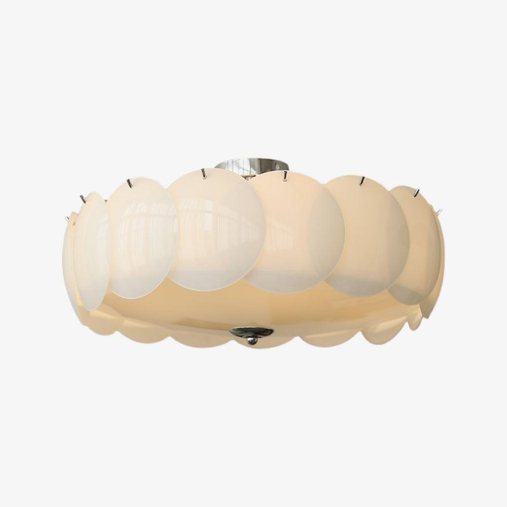 Layered Disc Glass Flush Mount