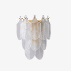 Leaf Textured Glass Wall Sconce