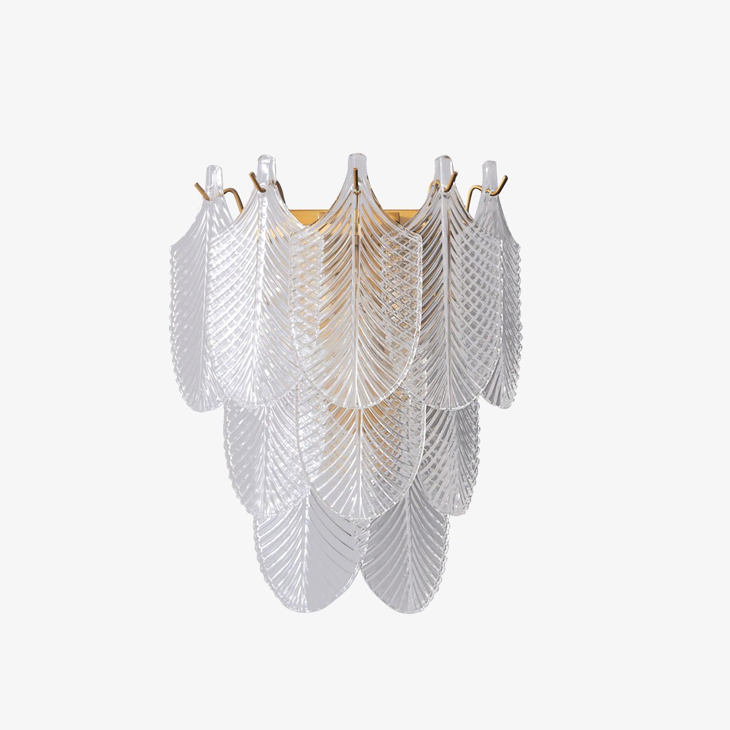 Leaf Textured Glass Wall Sconce