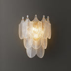 Leaf Textured Glass Wall Sconce
