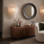 Leaf Textured Glass Wall Sconce