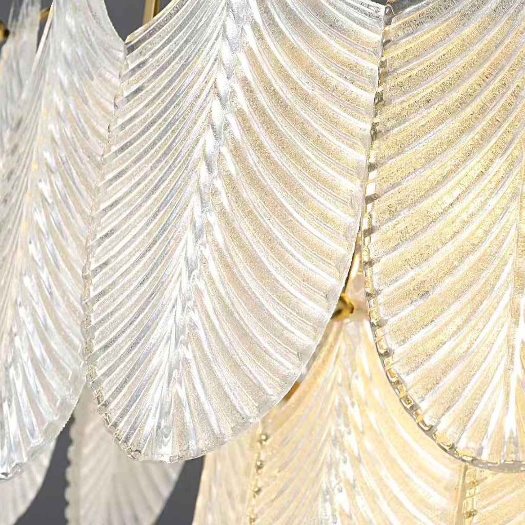 Leaf Textured Glass Wall Sconce