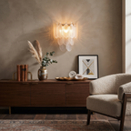 Leaf Textured Glass Wall Sconce