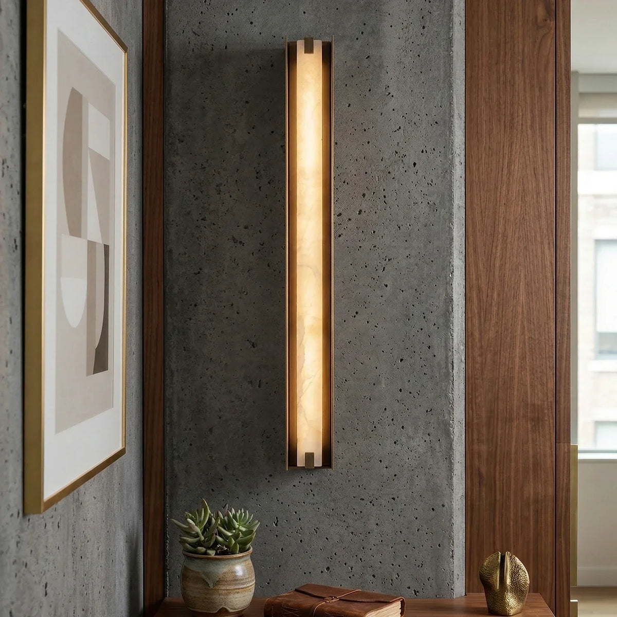 Linear Alabaster Wall Sconce