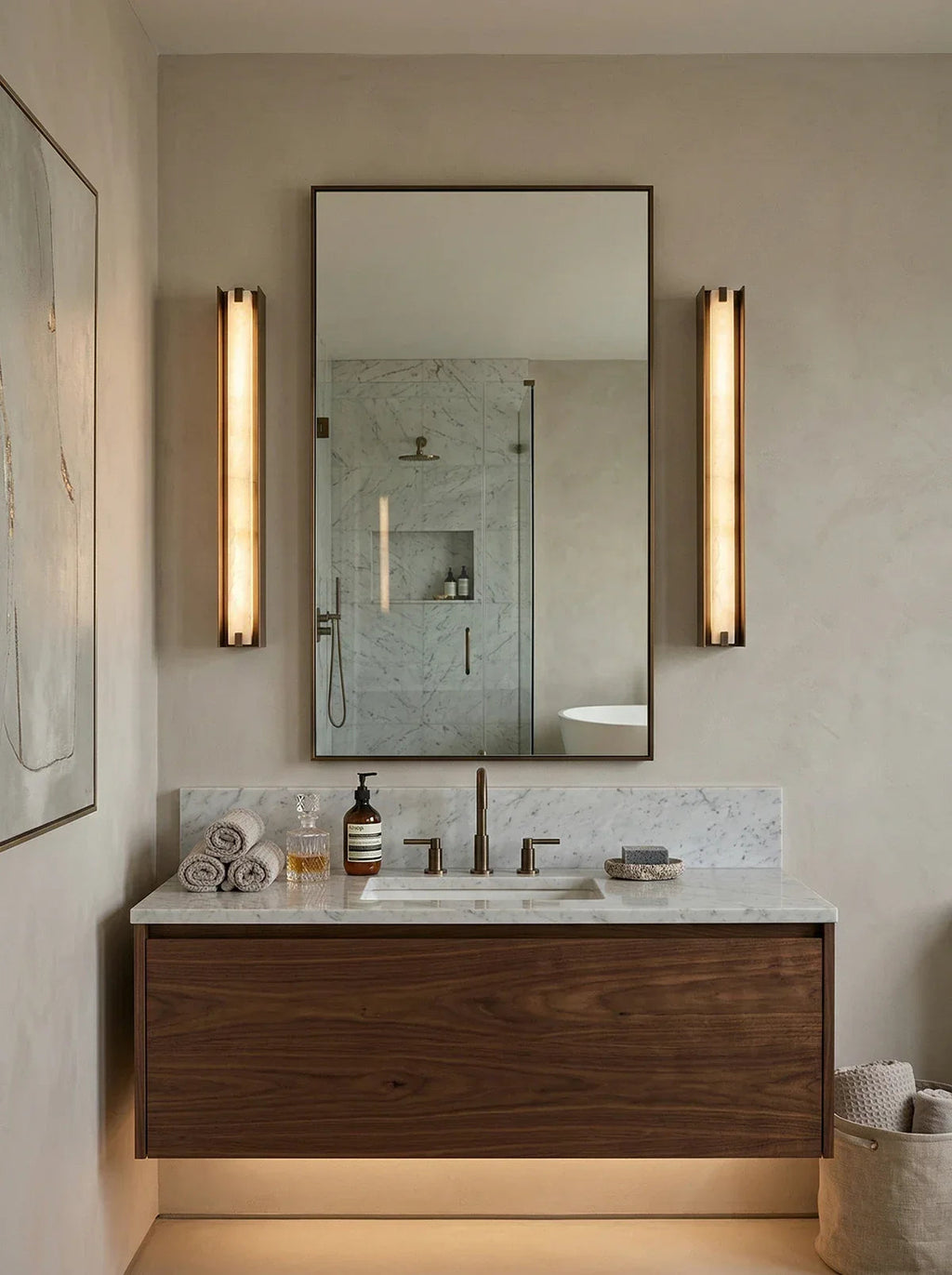 Linear Alabaster Wall Sconce