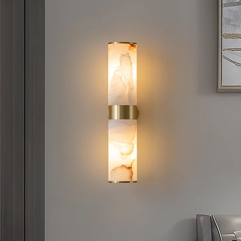 Linear Tandem Alabaster Wall Lamp
