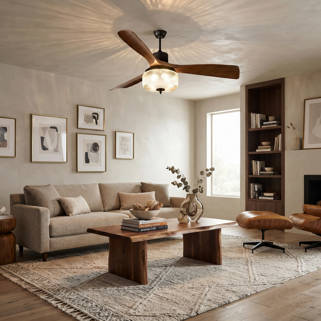 Linear Wood Chandelier