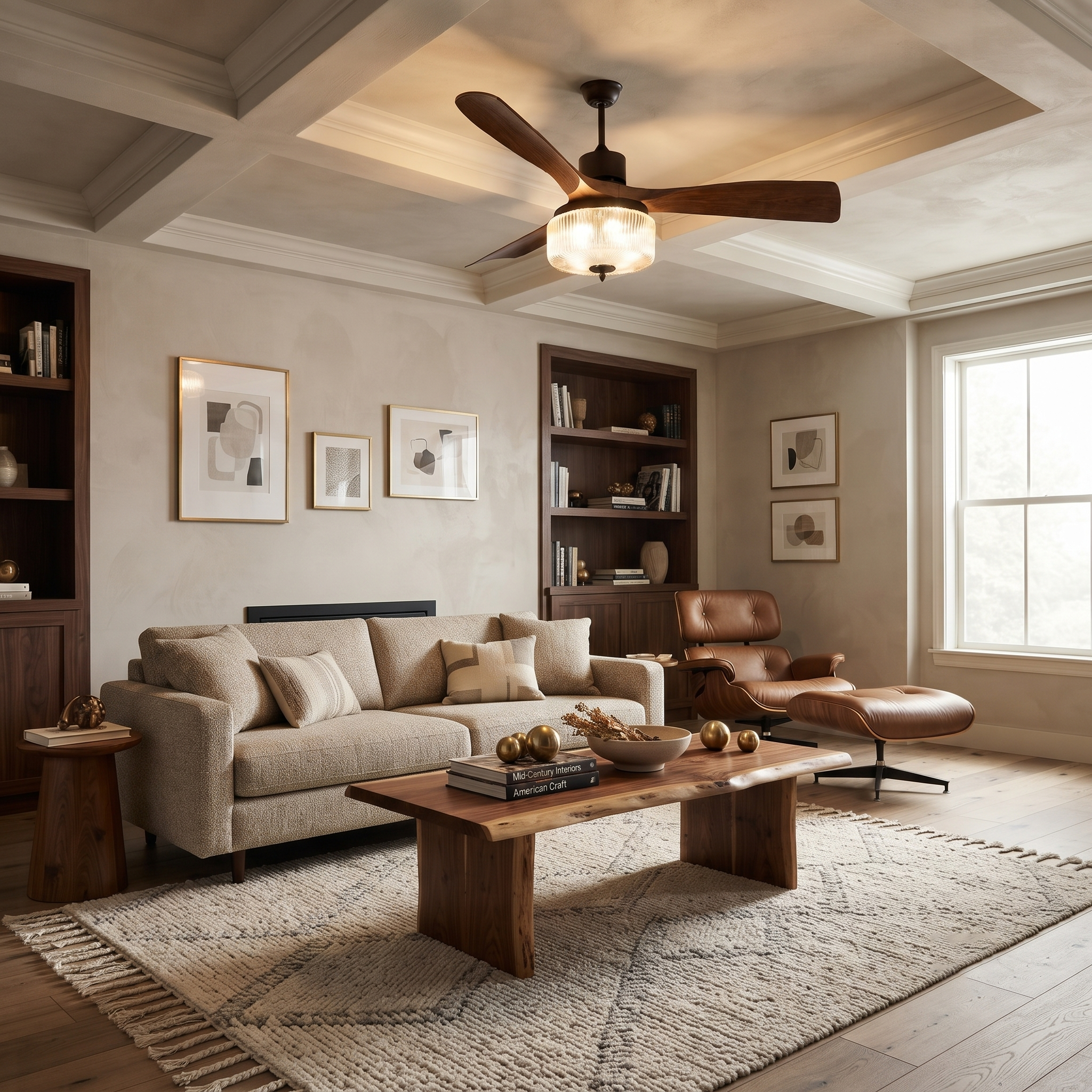 Linear Wood Chandelier