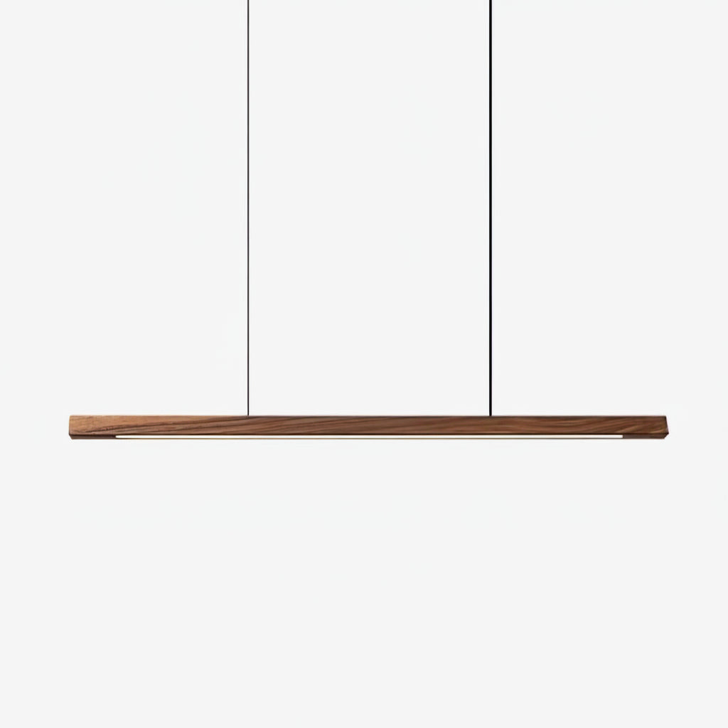 Lineare Holz-Hängeleuchte