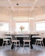 Modern Alabaster Art Glass Linear Pendant in Contemporary Dining Hall