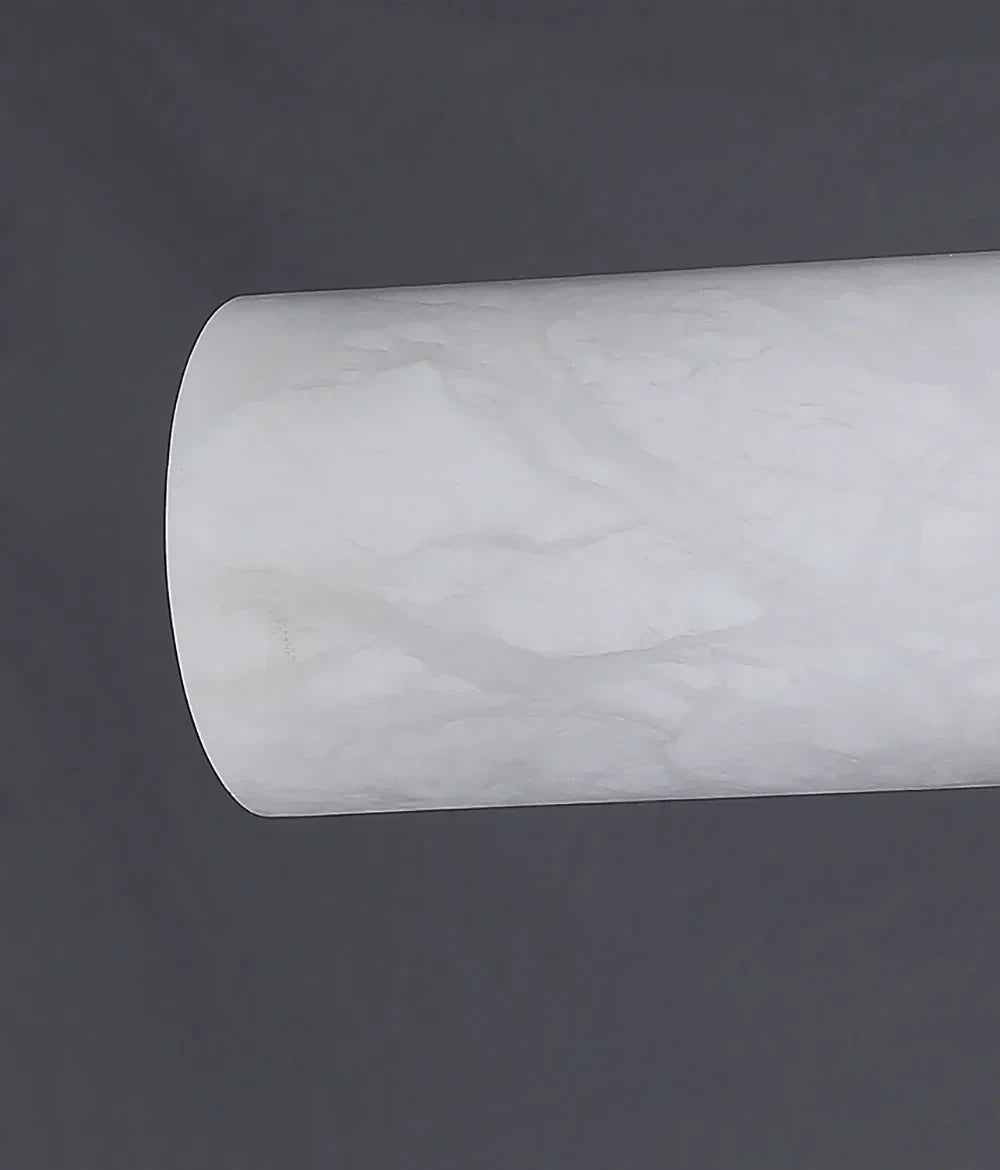 Detail View of Illuminated Alabaster Art Glass Edge and Texture