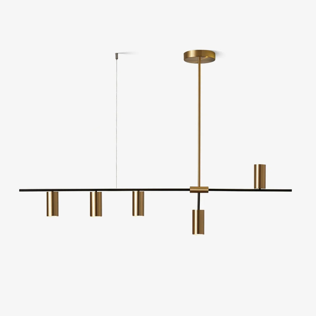 Linear Brass Cylinder Pendant