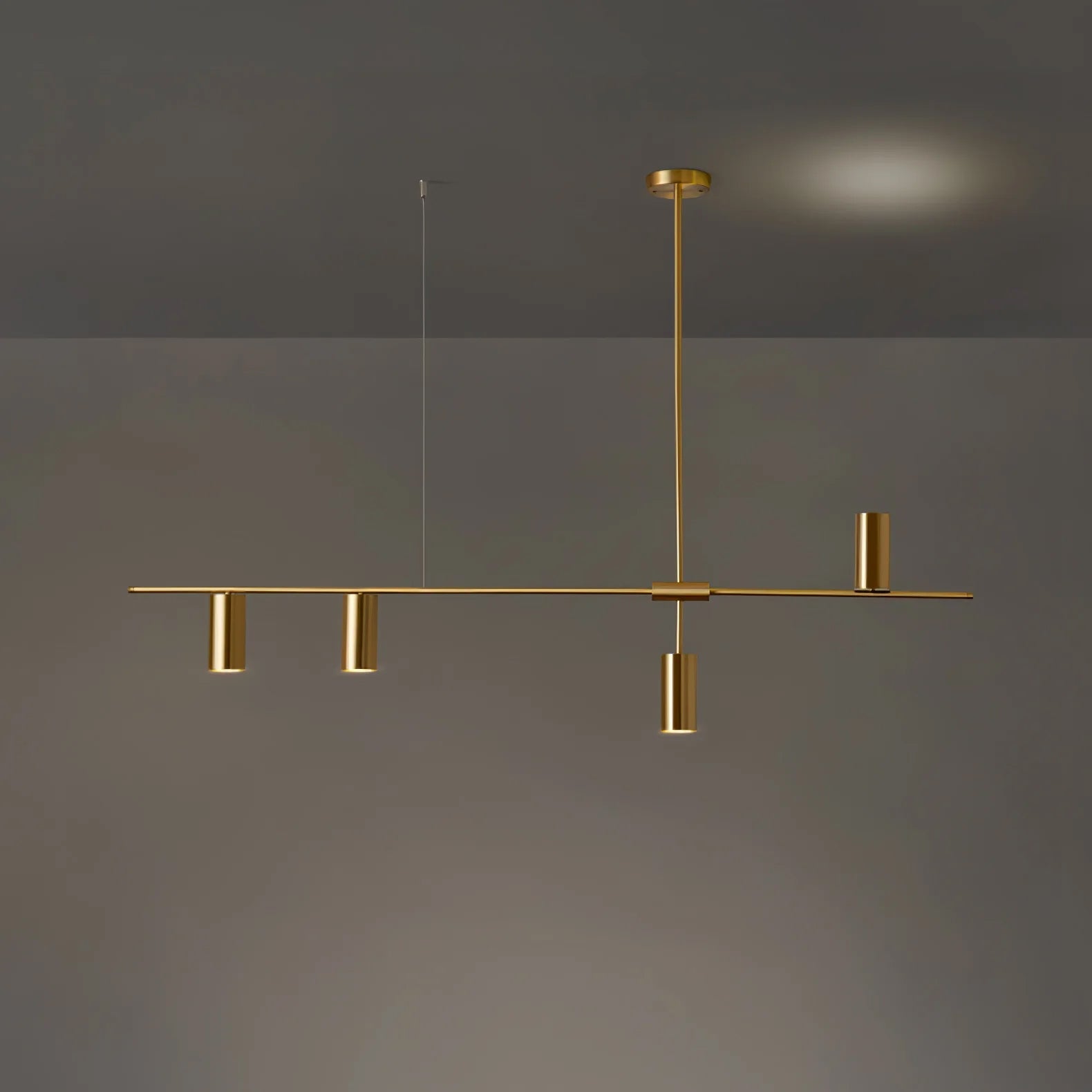 Linear Brass Cylinder Pendant