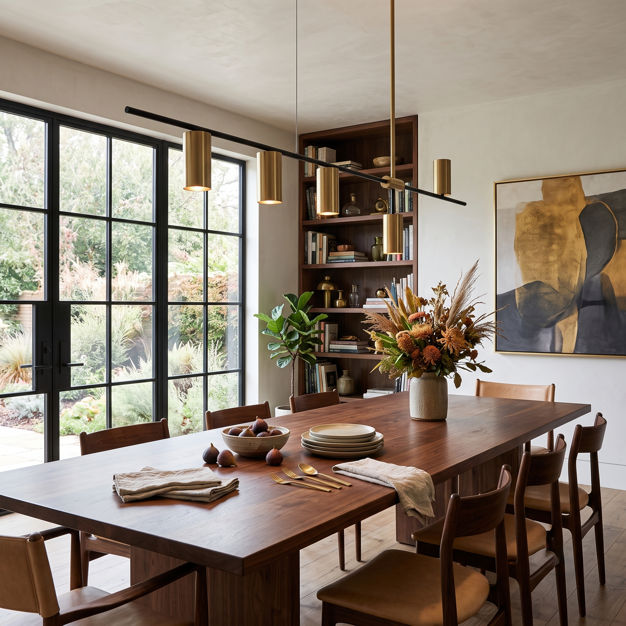 Linear Brass Cylinder Pendant