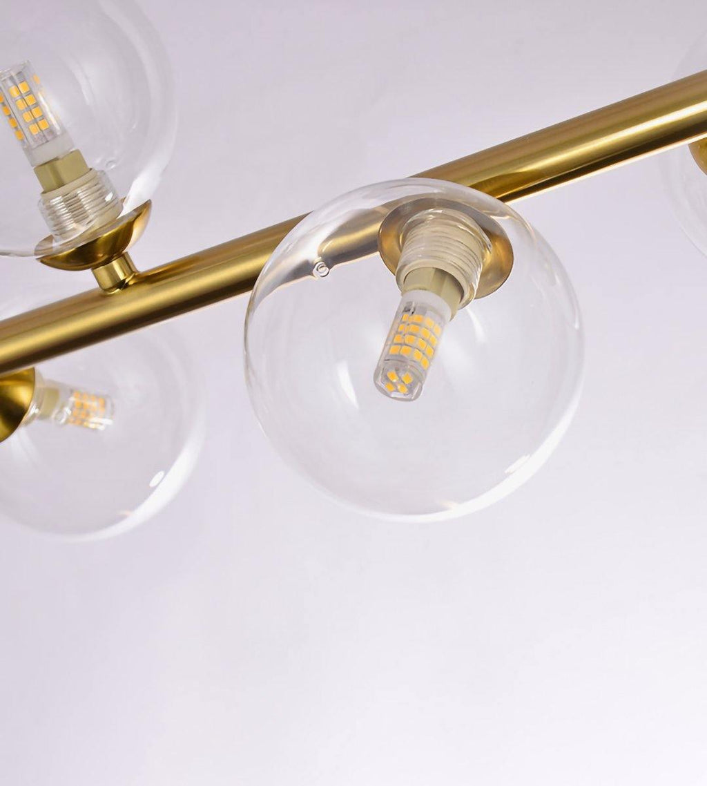 Linear Glass Orb Pendant Light