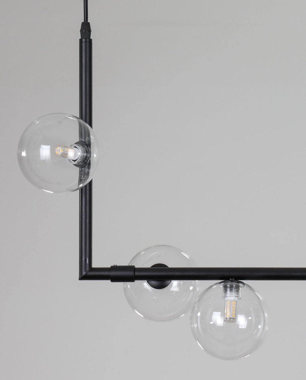 Linear Glass Orb Pendant Light