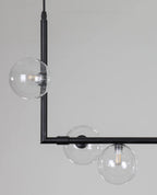 Linear Glass Orb Pendant Light